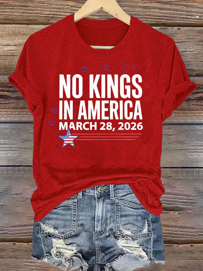 Women's  NO KINGS IN AMERICA  Print  T-Shirt