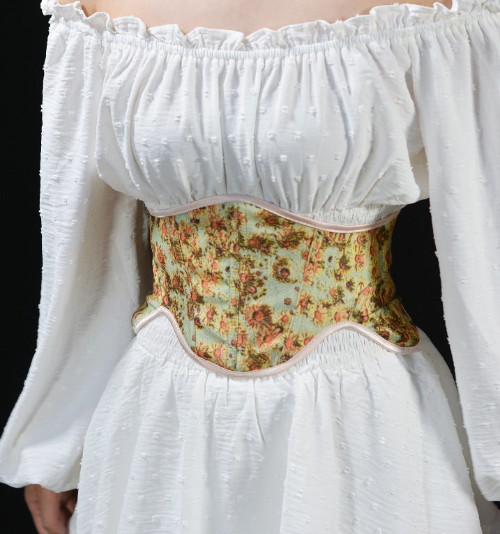 Lace Up Vintage Short Corset