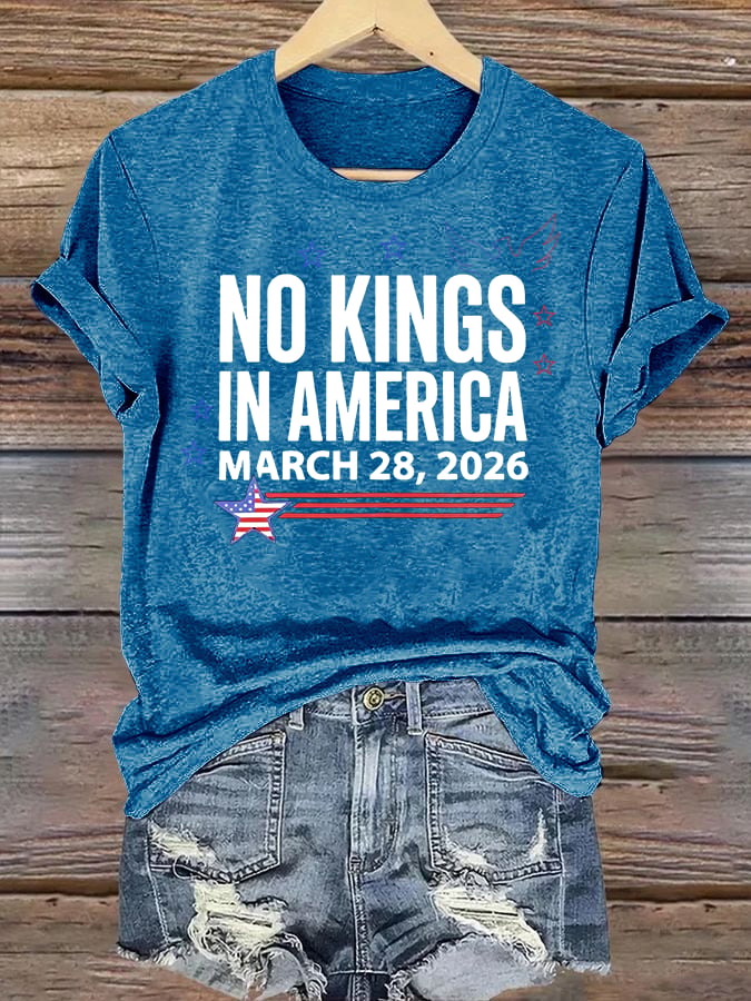 Women's  NO KINGS IN AMERICA  Print  T-Shirt