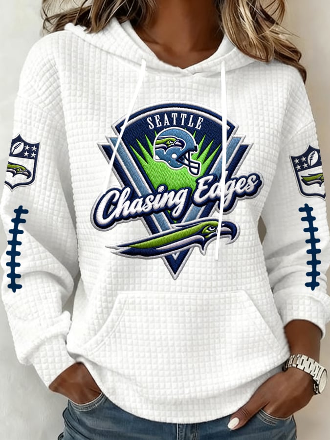 Women's Football Print Casual Sweatshirt