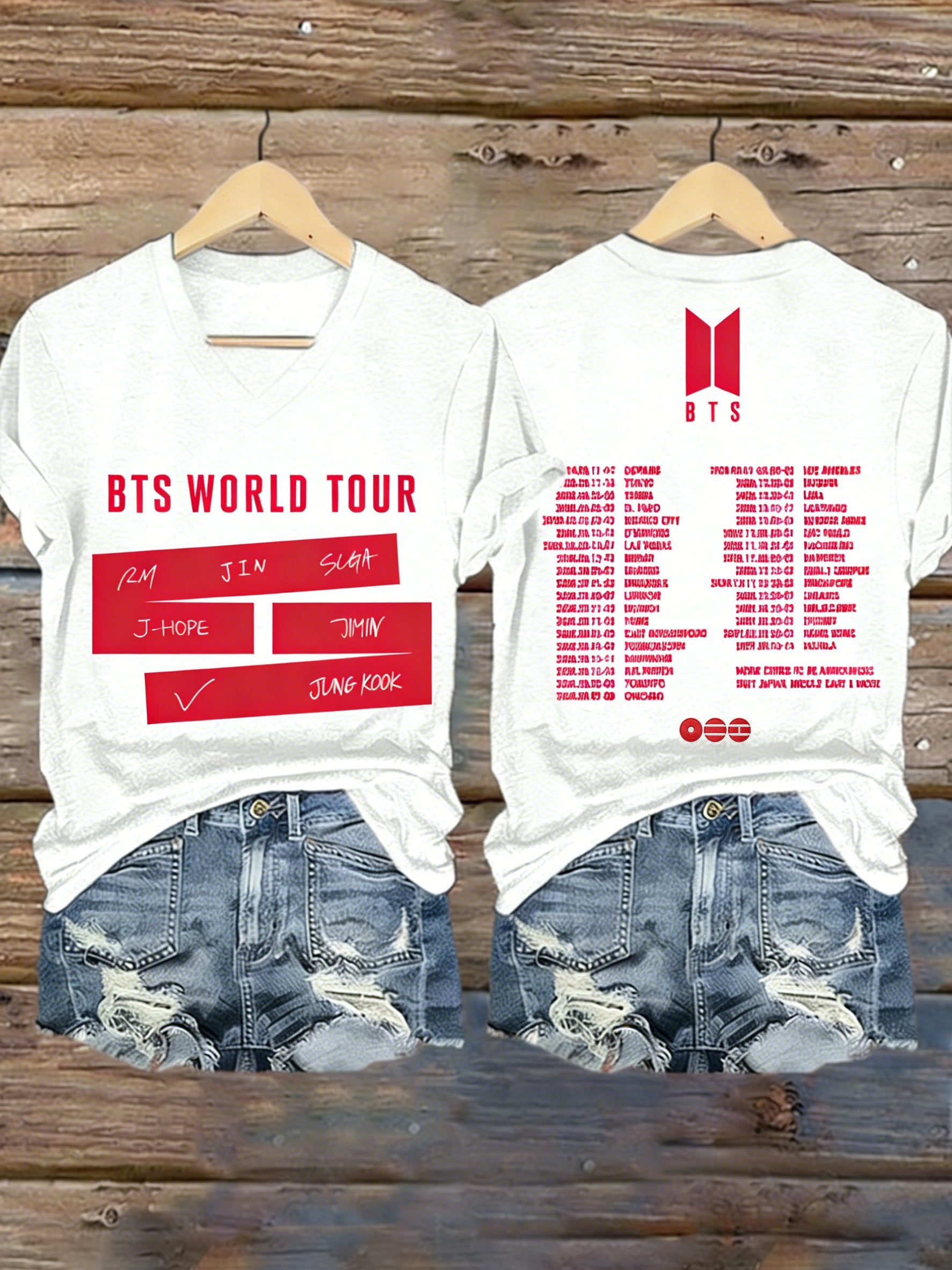 Retro Music Tour Print T-Shirt