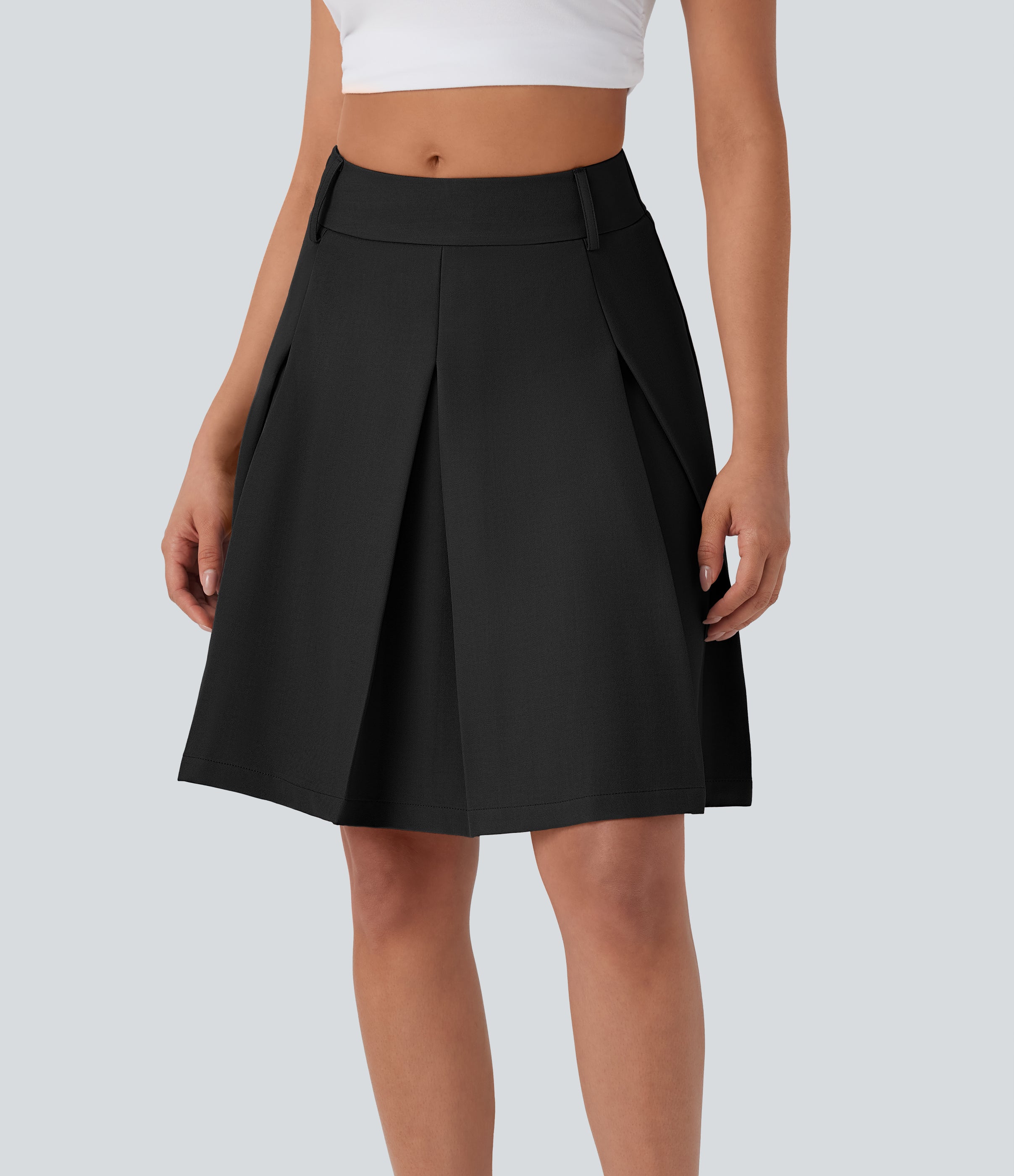 Mid Rise A-Line Mini Casual Skirt