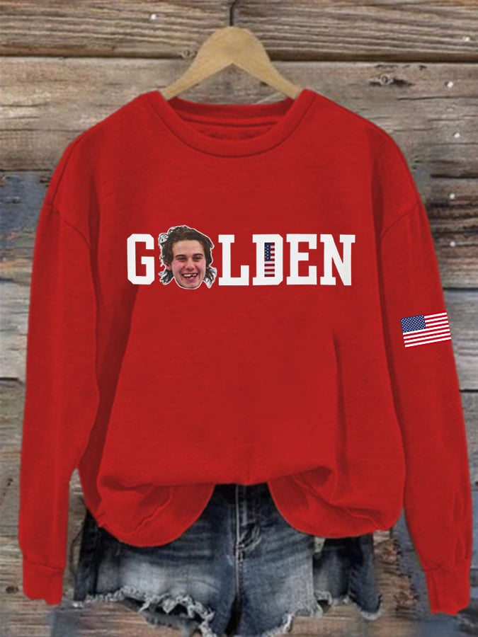 Women's  Hockey Print Sweatshirt