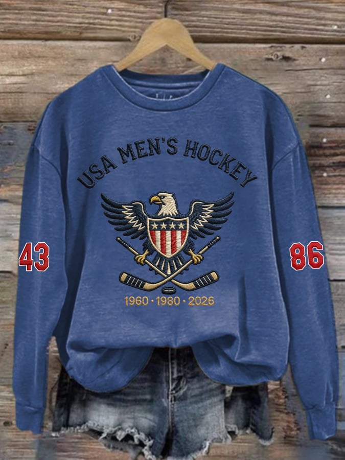 Women's  Hockey Print Sweatshirt