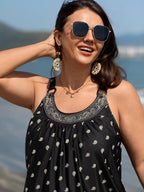 Paisley Print Adjustable Bust Support Swim Top