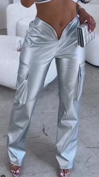 Ladies' Solid Color Casual Pants