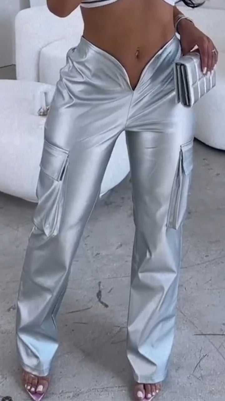 Ladies' Solid Color Casual Pants