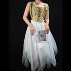 Retro Lace Up Ribbon Corset Bustier