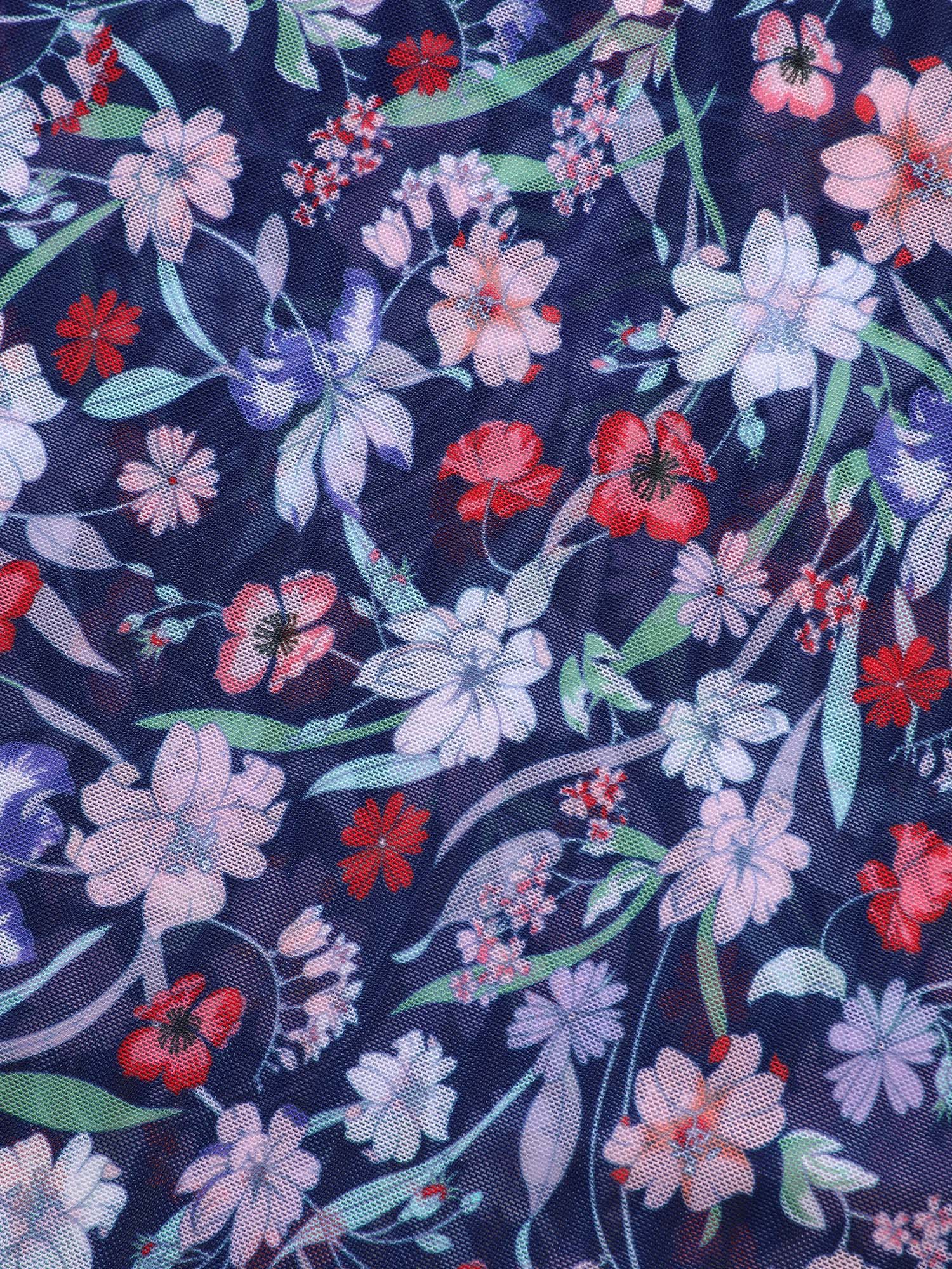 Floral Sarong Two-Piece Set Swimsuit