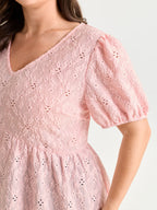 Back Bow Tie Textured Top