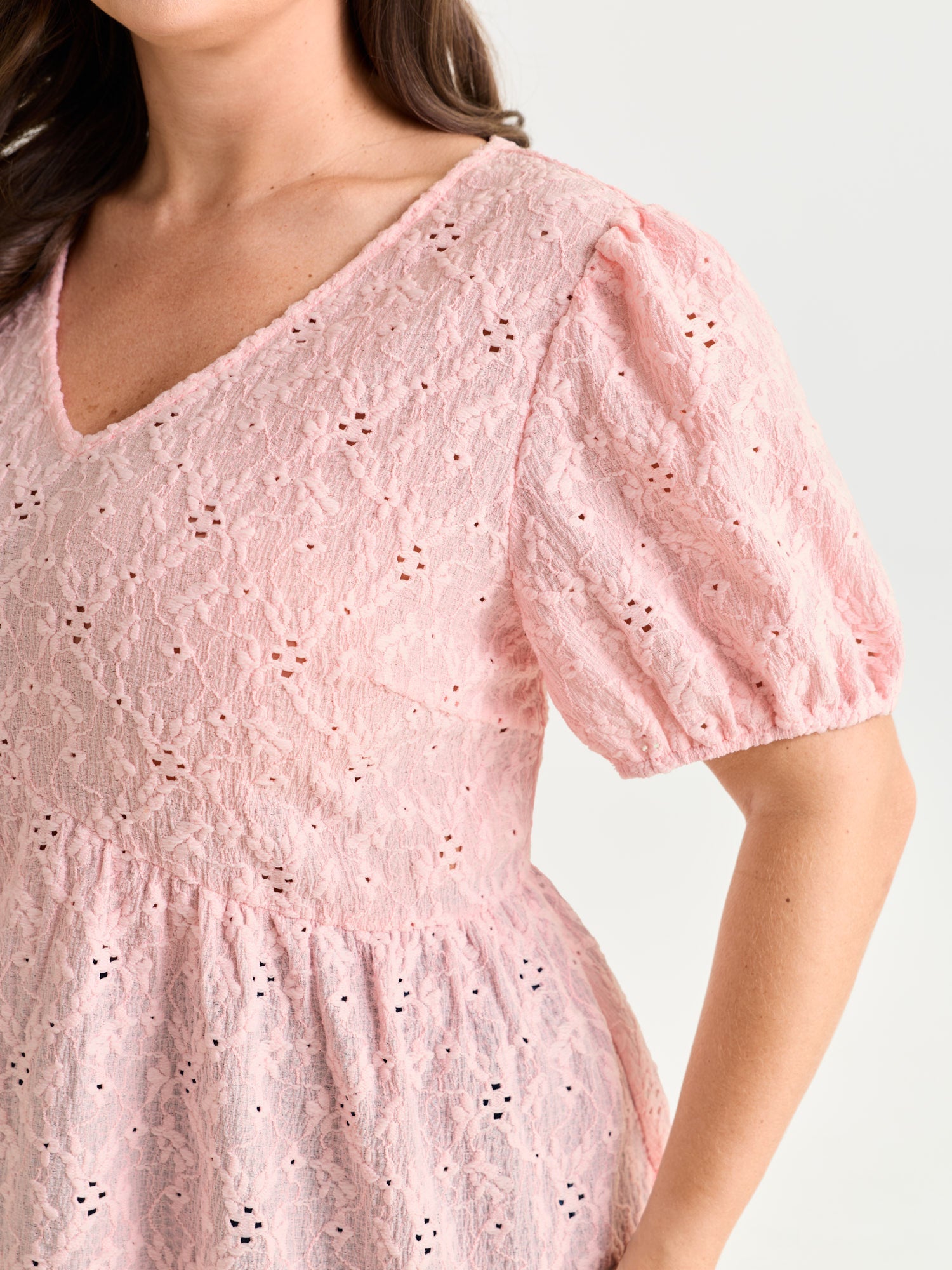Back Bow Tie Textured Top