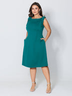 Shoulder Tie Sculpting Bodice Mini Dress