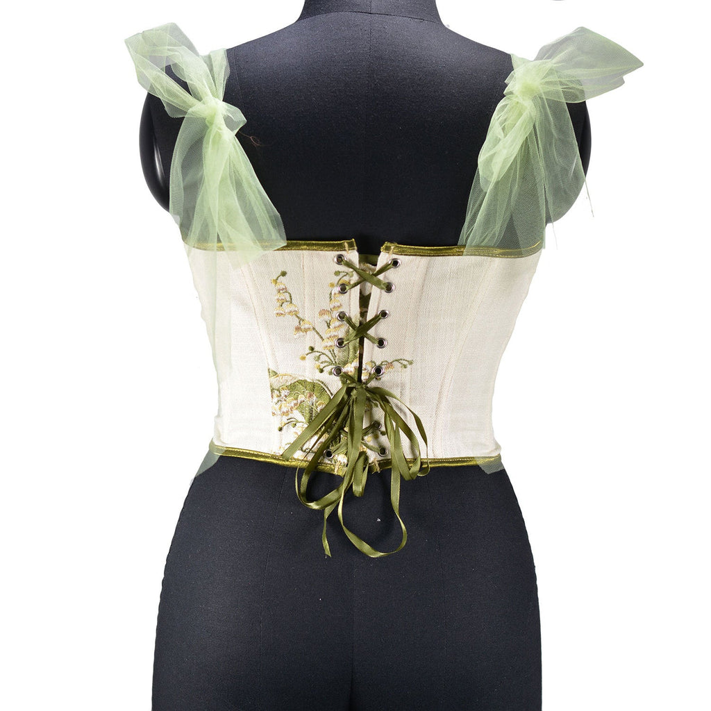 Tulle Straps Lily Of The Valley Boned Bustier