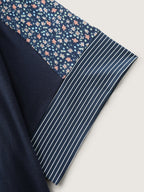 Supersoft Color Contrast Sleeve V-Neck T-Shirt