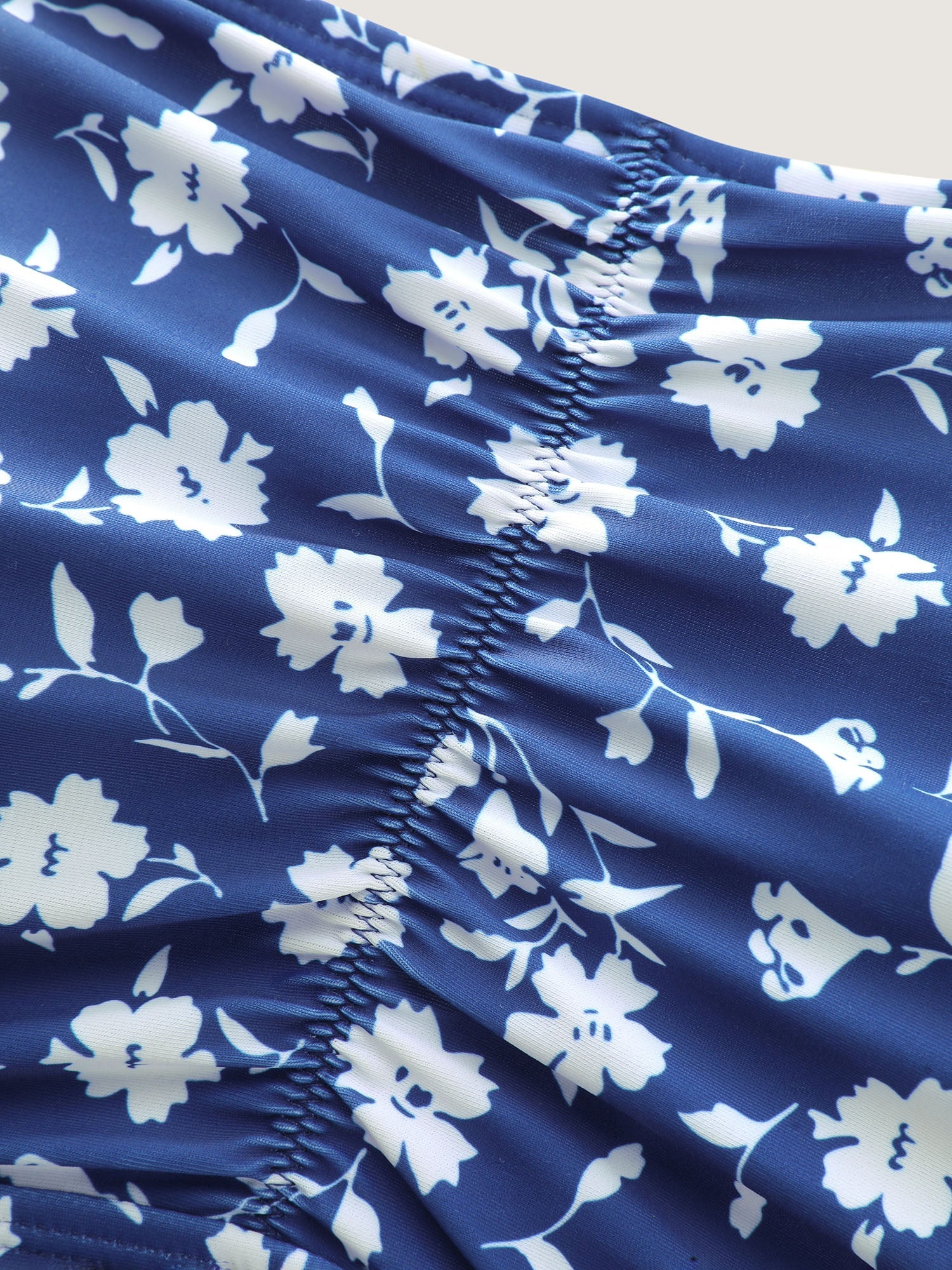 Ditsy Floral Ruched Empire Waist Swim Dress