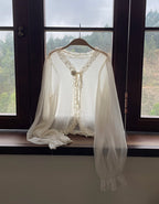 Fairy Sheer Rose Cardigan + Painting Slip Dress