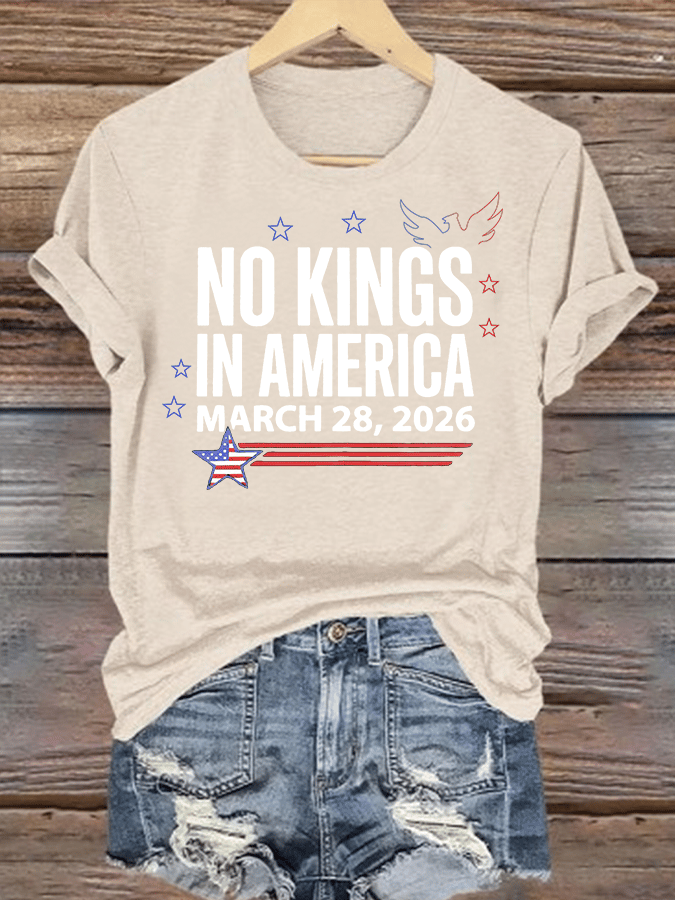 Women's  NO KINGS IN AMERICA  Print  T-Shirt