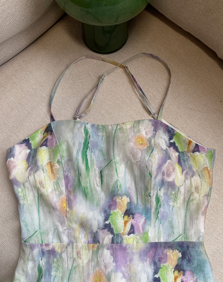 Fairy Sheer Rose Cardigan + Painting Slip Dress