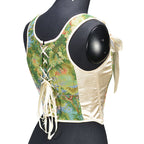 Lace Trim Lace Up Old Painting Corset