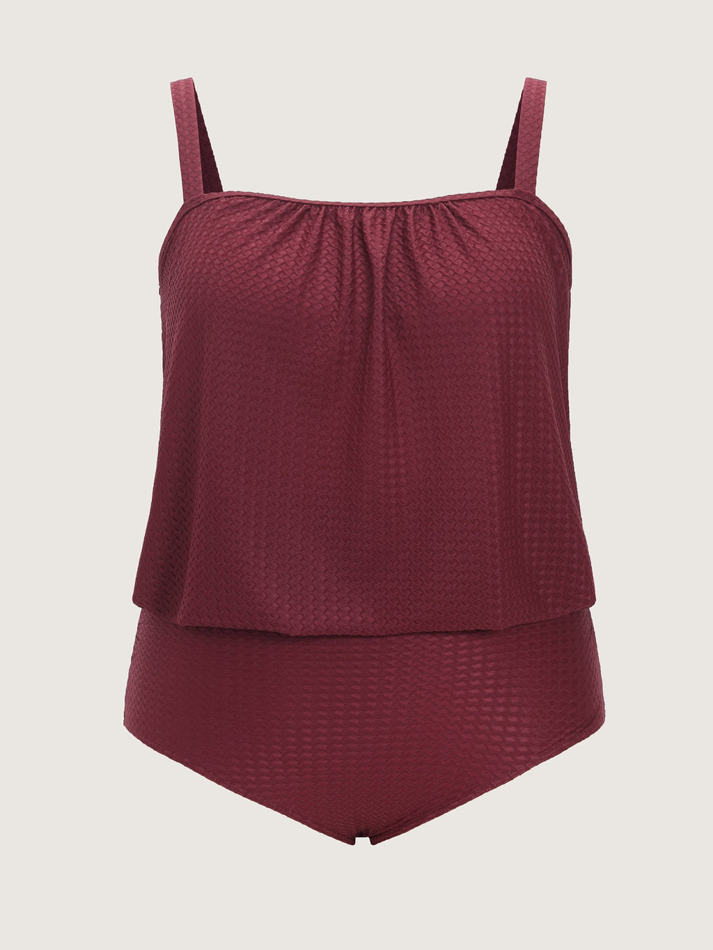 Texture Pleated Easy-Fit One-Piece Swim