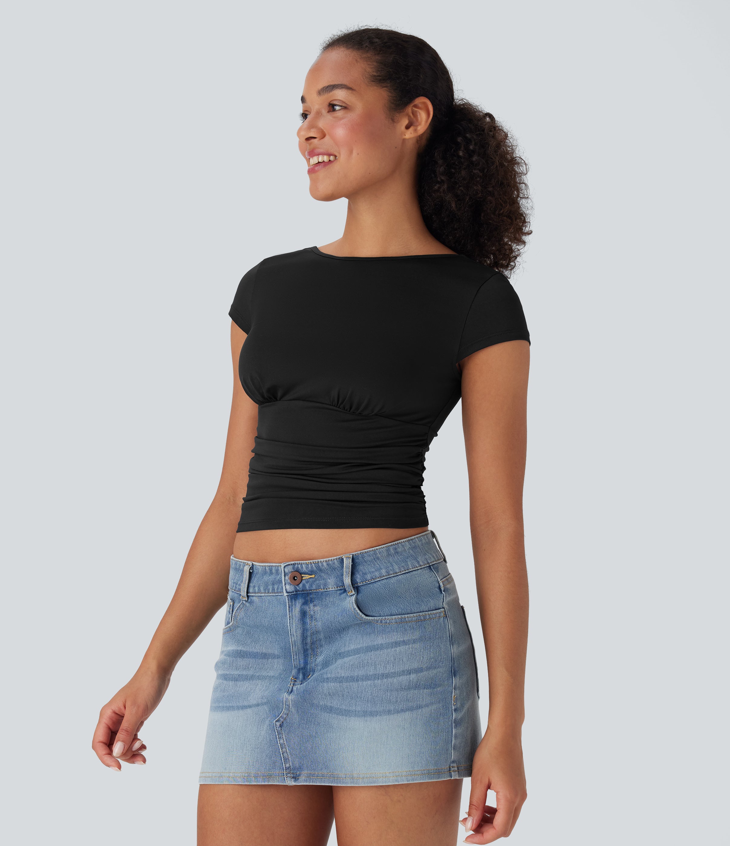 Ruched Skinny Top