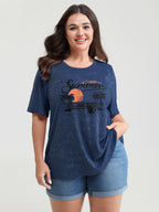 Summer-Ready Print Snowflake Effect T-Shirt