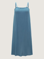 Backless Flowy Cami Plain Midi Dress