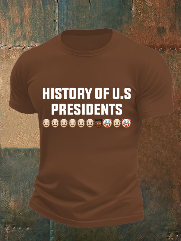 🔥Buy 3 Get 15% Off🔥Men's  History Of US Presidents Print T-Shirt