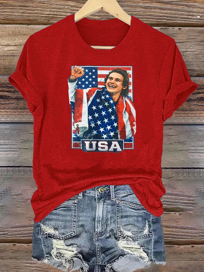 Women's  Funny Character Print T-Shirt