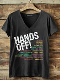 🔥Buy 3 Get 15% Off🔥Women's Casual Hands Off Printed T-Shirt