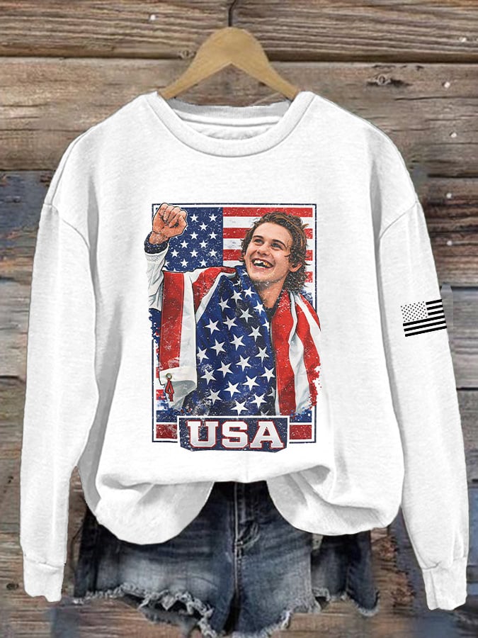 Women's  Hockey Print Sweatshirt