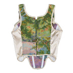 Lace Trim Lace Up Old Painting Corset