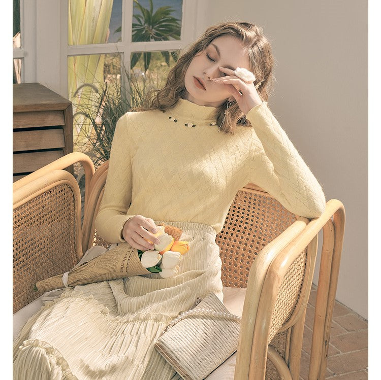 Vintage Romantic Rose Knitted Top