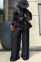 Women's Elegant 3D-Floral Trim Top or Pants
