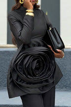 Women's Elegant 3D-Floral Trim Top or Pants