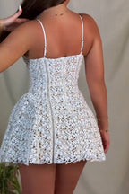 Women's Fashion Lace Cami Mini Dress