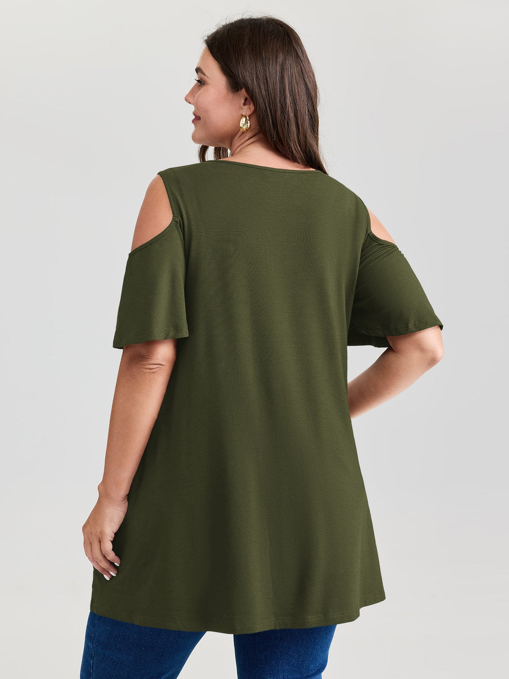 Supersoft Bust-Friendly Shoulder Cut-Out T-Shirt