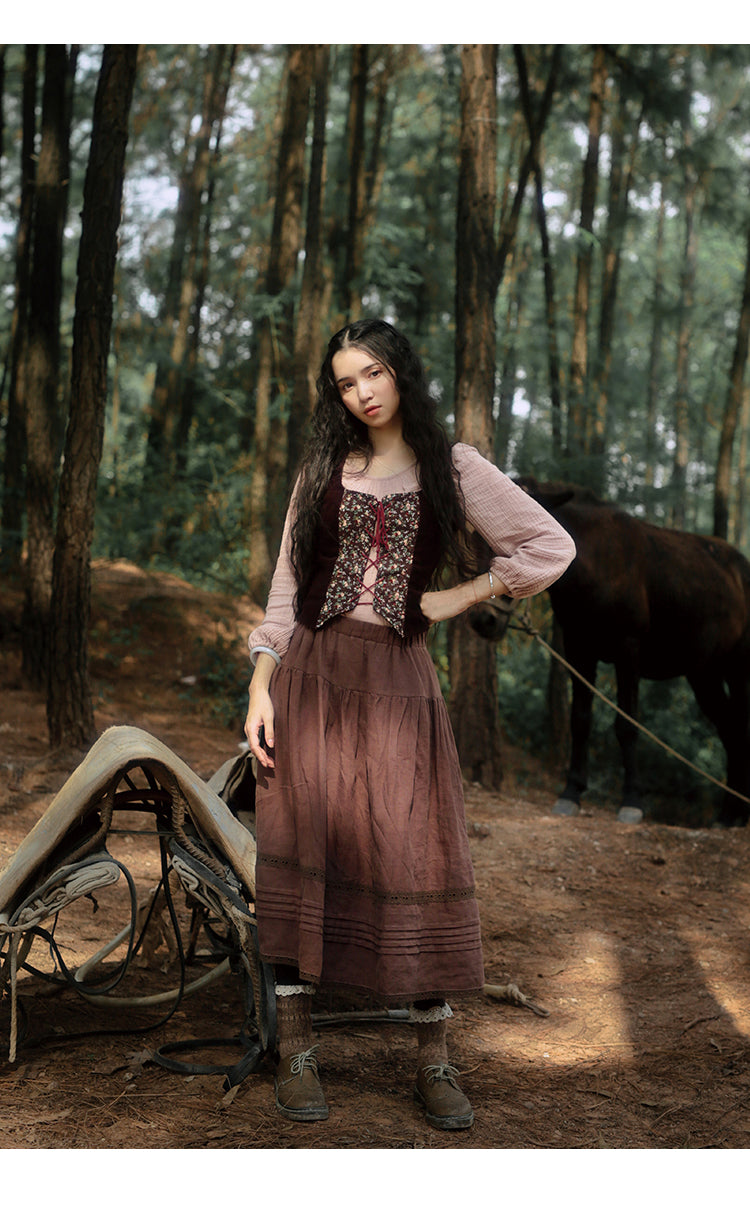 Grandmacore Floral Waistcoat