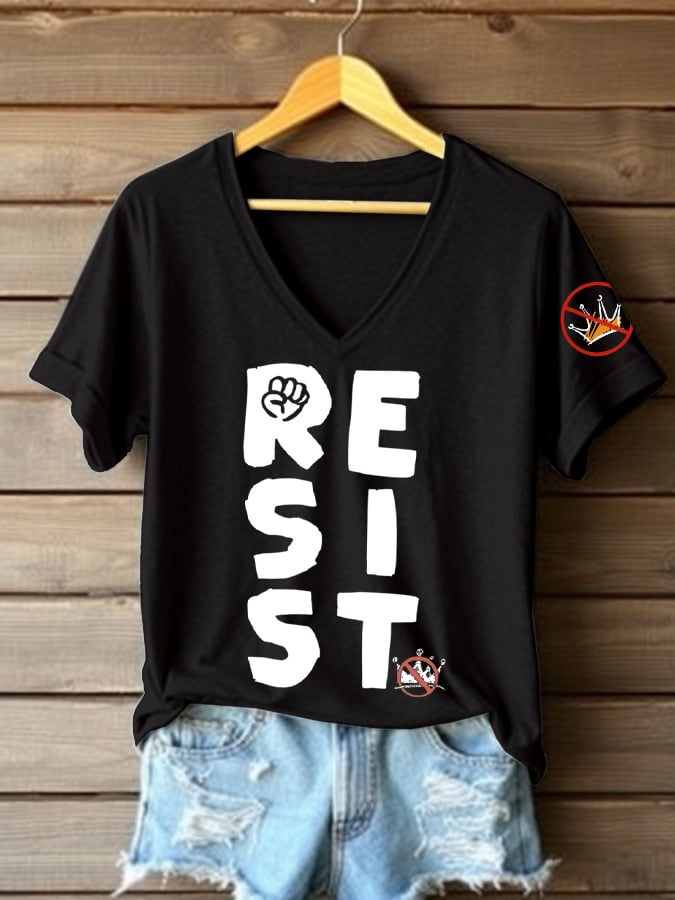 🔥Buy 3 Get 15% Off🔥Women's Resist king Printed Short-Sleeved T-Shirt