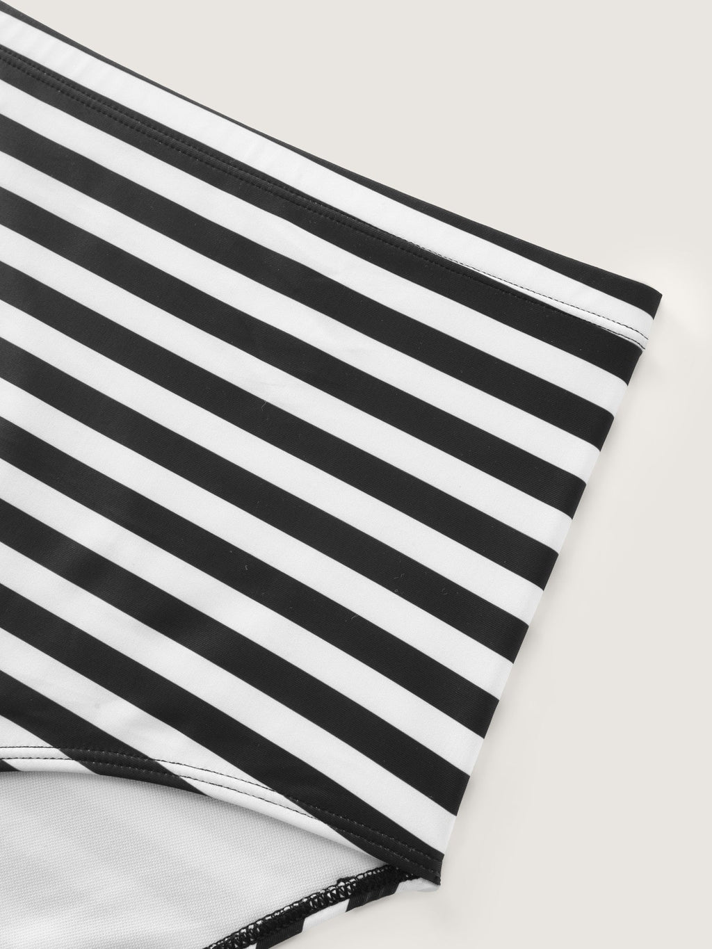 Striped Contrast Twist Front Swim Dress