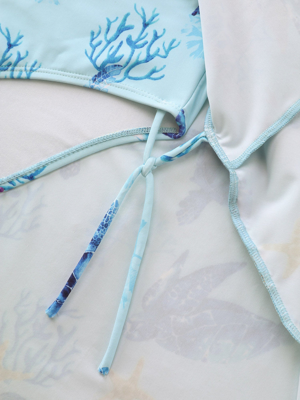 Sea Turtle Print Pockets Swim Dress