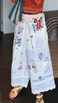 Ladies' Printed Hollowed Out Casual Pants
