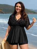 Polka Dots Sheer Swim Top