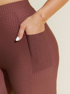 Textured Side Pockets Sculpting Swim Shorts