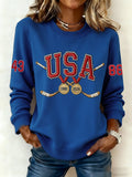Women's  Hockey Print Sweatshirt