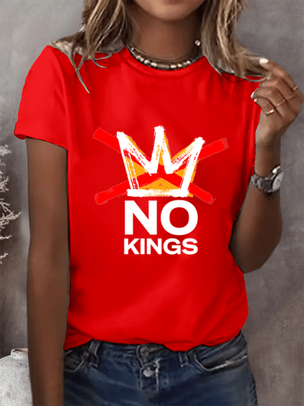 🔥Buy 3 Get 15% Off Women's  America has No Kings Printed Casual T-Shirt
