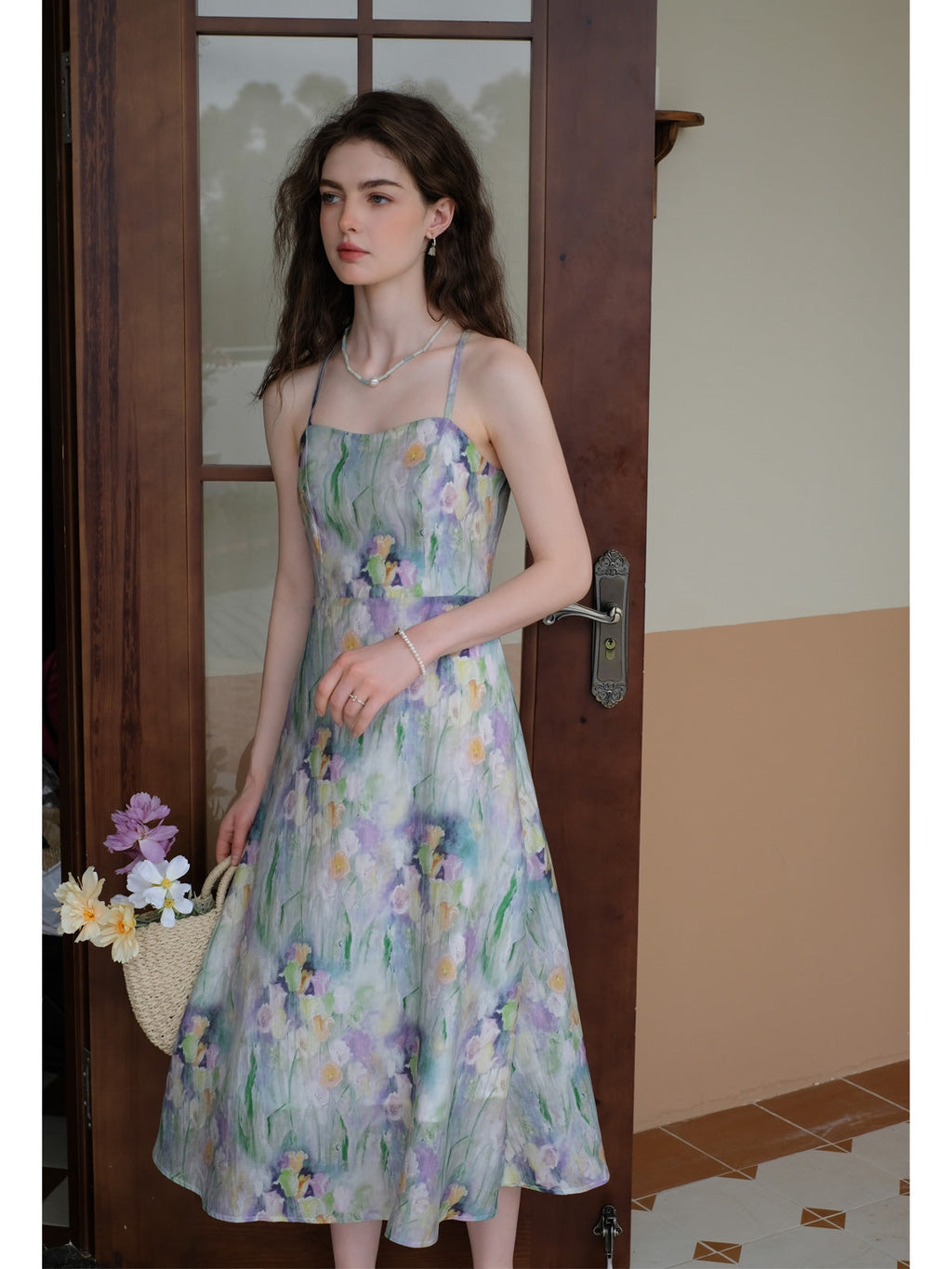 Fairy Sheer Rose Cardigan + Painting Slip Dress