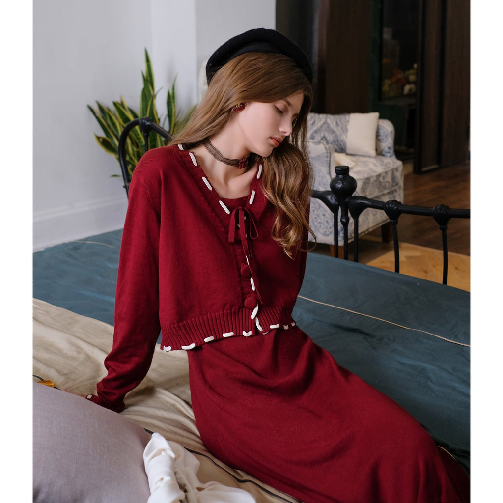 Retro Style Knitted Set