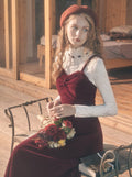 Vintage Knitted Top & Red Dress Set