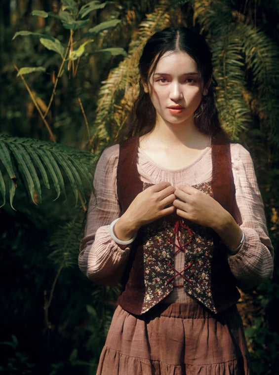 Grandmacore Floral Waistcoat